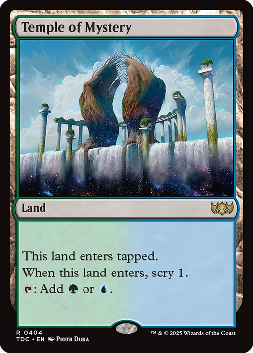 Temple of Mystery (TDC-404) [Commander: Tarkir: Dragonstorm] MTG Single Wizards of the Coast