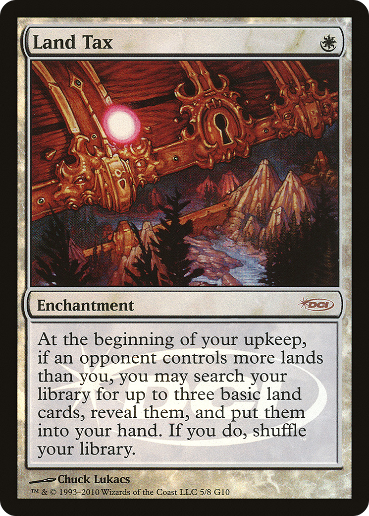 Land Tax (JDG-005) [Misc] Judge Gift Cards 2010 Foil MTG Single Wizards of the Coast