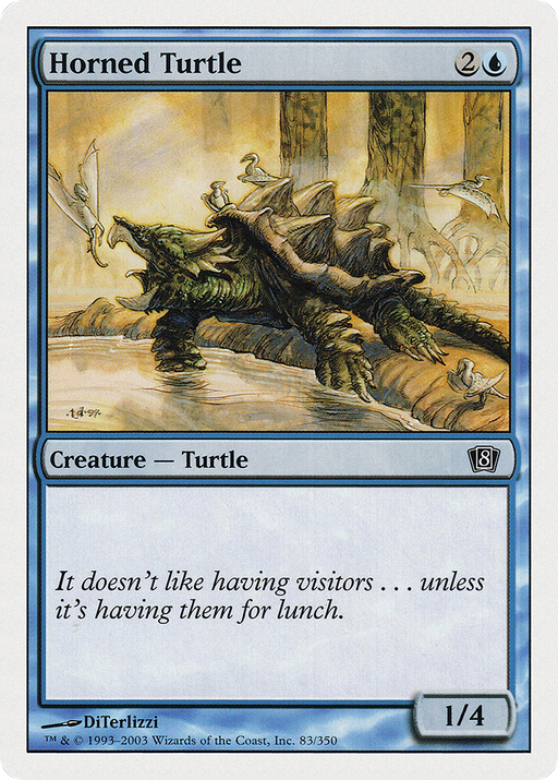 Horned Turtle (8ED-083) [8th Edition] MTG Single Wizards of the Coast
