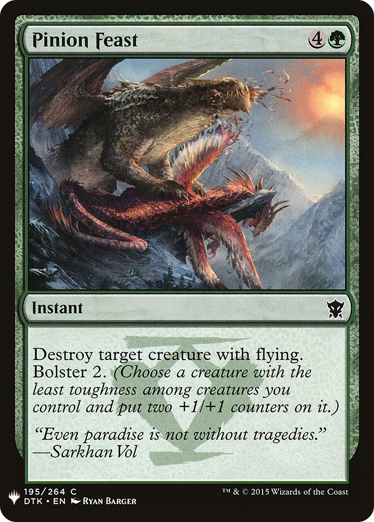 Pinion Feast (LIST-DTK-195) [Mystery Booster] The List MTG Single Wizards of the Coast