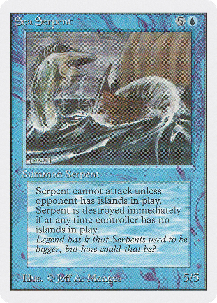 Sea Serpent (2ED-077) [Oldschool] Unlimited Edition MTG Single Wizards of the Coast