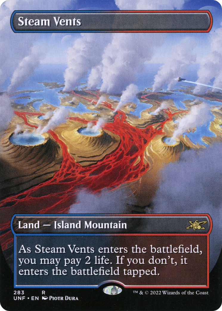 Steam Vents (UNF-283) [Unfinity] (Borderless) Foil MTG Single Wizards of the Coast