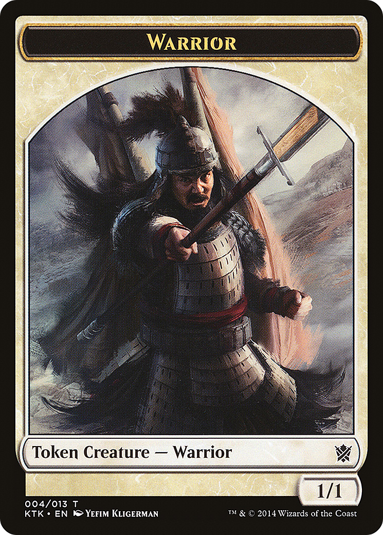 Warrior (KTK-004) [Tokens] Khans of Tarkir Tokens MTG Single Wizards of the Coast