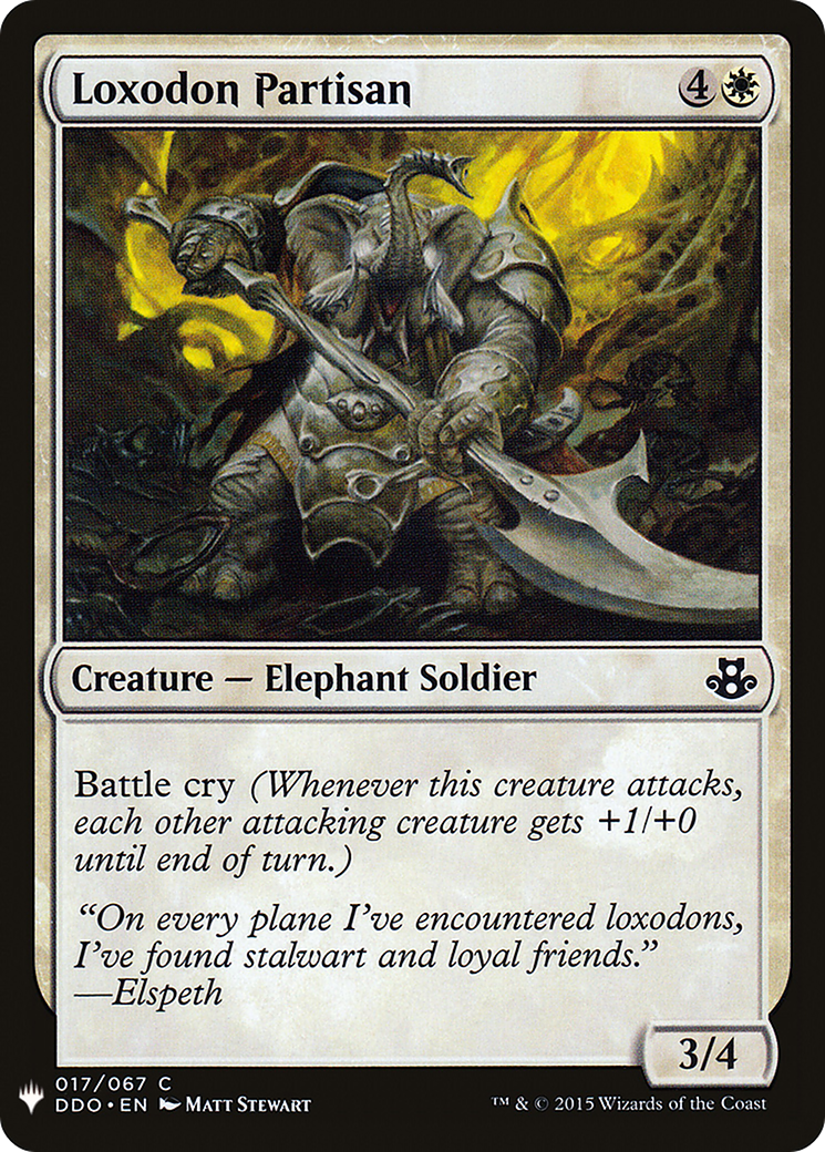 Loxodon Partisan (LIST-DDO-17) [Mystery Booster] The List MTG Single Wizards of the Coast
