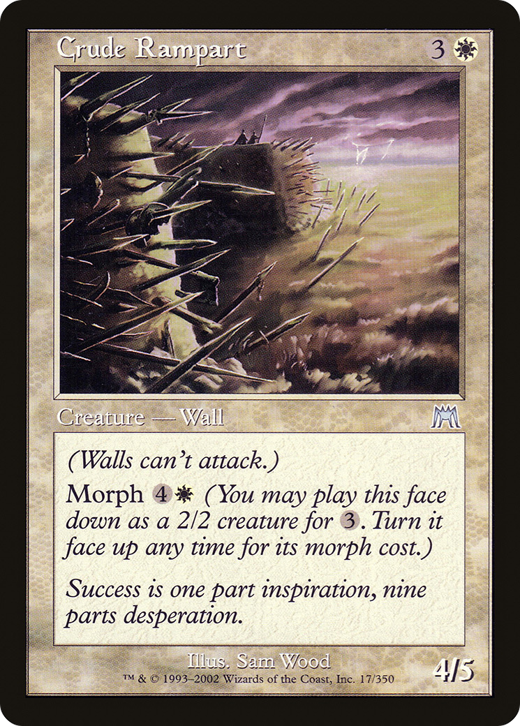 Crude Rampart (ONS-017) [Onslaught] Foil MTG Single Wizards of the Coast