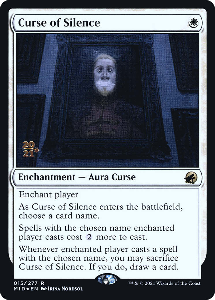 Curse of Silence (PRE-015) [Innistrad: Midnight Hunt Promos] Foil MTG Single Wizards of the Coast