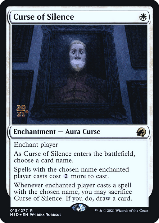 Curse of Silence (PRE-015) [Innistrad: Midnight Hunt Promos] Foil MTG Single Wizards of the Coast
