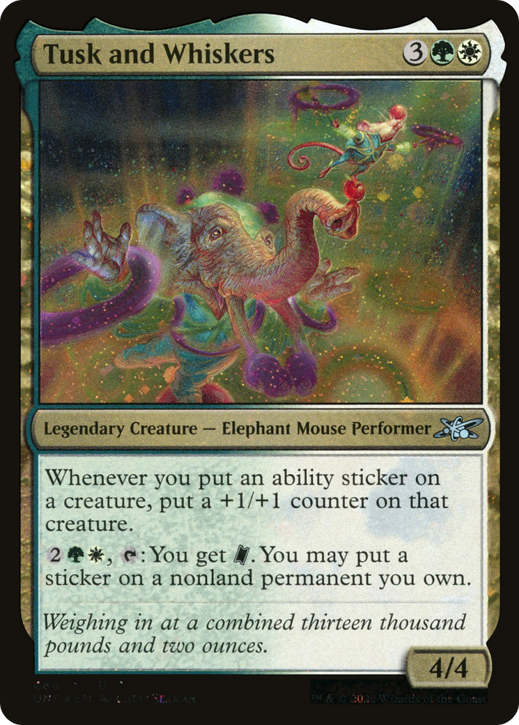 Tusk and Whiskers (Galaxy Foil) (UNF-468) [Unfinity] Foil MTG Single Wizards of the Coast