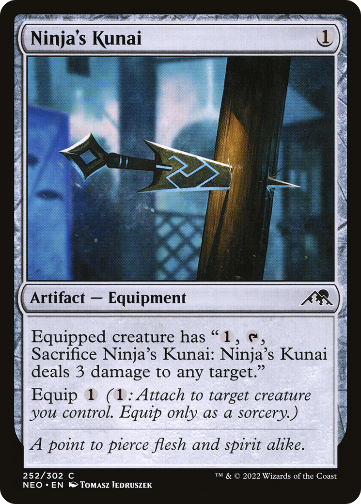 Ninja's Kunai (NEO-252) [Kamigawa: Neon Dynasty] MTG Single Wizards of the Coast