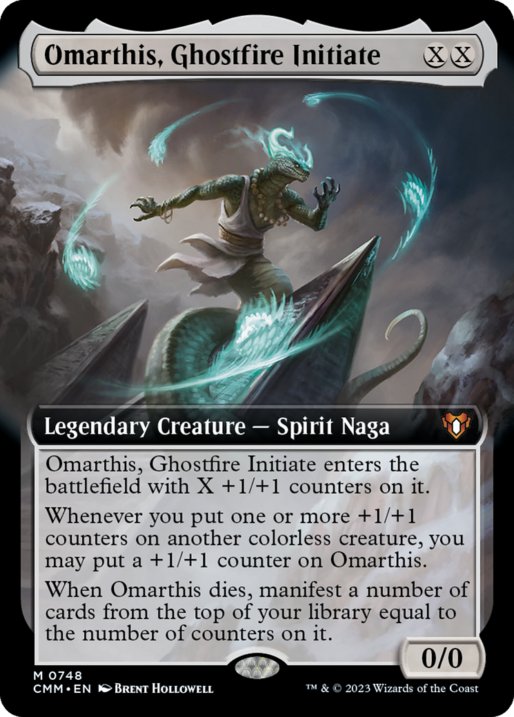 Omarthis, Ghostfire Initiate (CMM-748) [Commander Masters] (Extended Art) MTG Single Wizards of the Coast