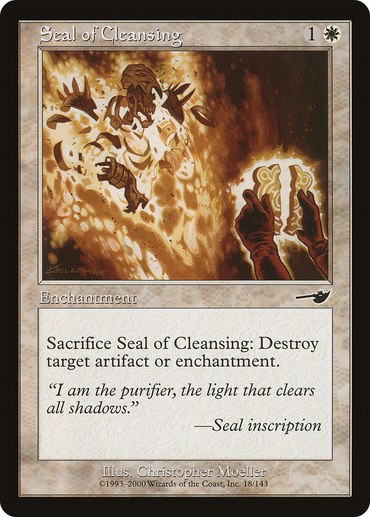 Seal of Cleansing (NMS-018) [Nemesis] MTG Single Wizards of the Coast