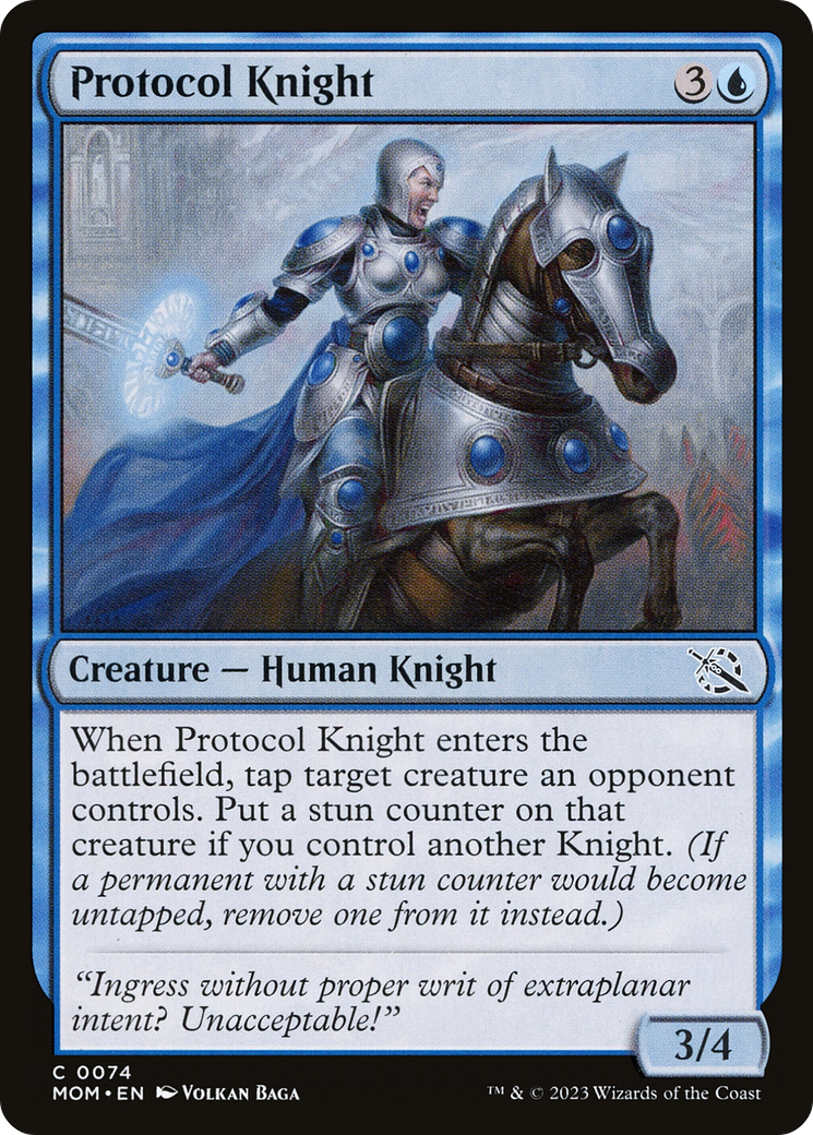 Protocol Knight (MOM-074) [March of the Machine] Foil MTG Single Wizards of the Coast