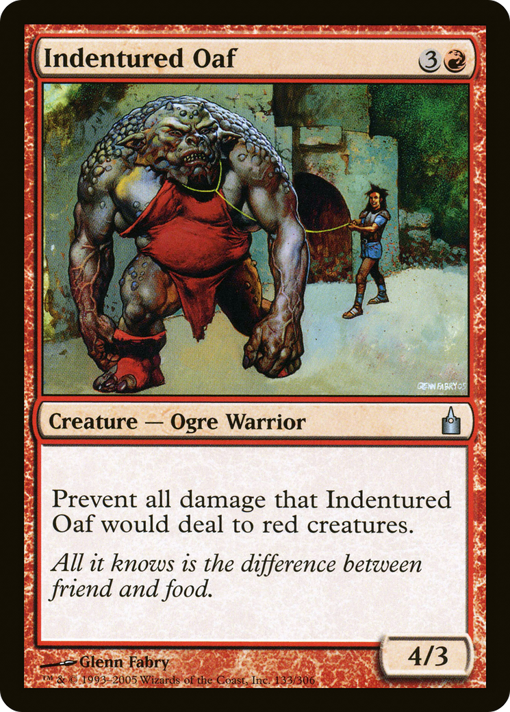 Indentured Oaf (RAV-133) [Ravnica: City of Guilds] MTG Single Wizards of the Coast