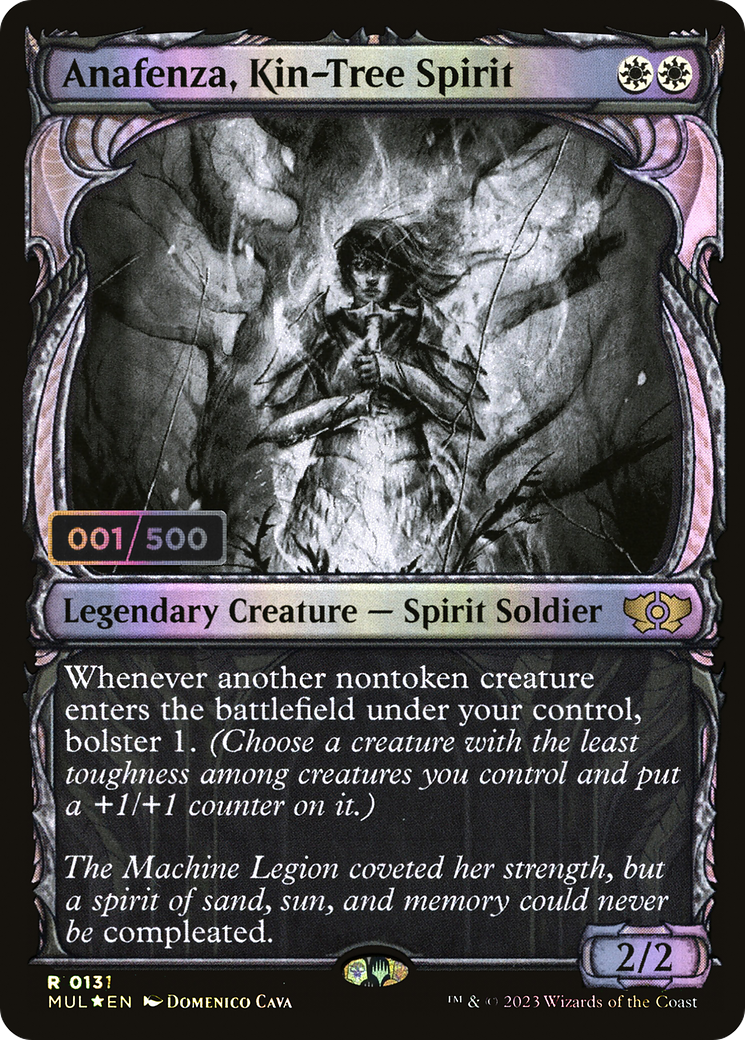 Anafenza, Kin-Tree Spirit (Serial Numbered) (MUL-131) [Multiverse Legends] (Showcase) Foil MTG Single Wizards of the Coast