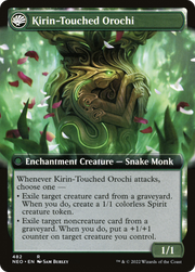 Teachings of the Kirin // Kirin-Touched Orochi (NEO-482) [Kamigawa: Neon Dynasty] (Extended Art) MTG Single Wizards of the Coast