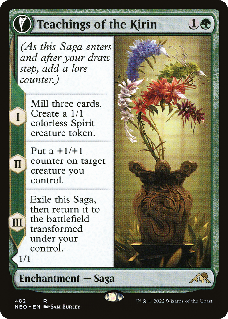 Teachings of the Kirin // Kirin-Touched Orochi (NEO-482) [Kamigawa: Neon Dynasty] (Extended Art) Foil MTG Single Wizards of the Coast