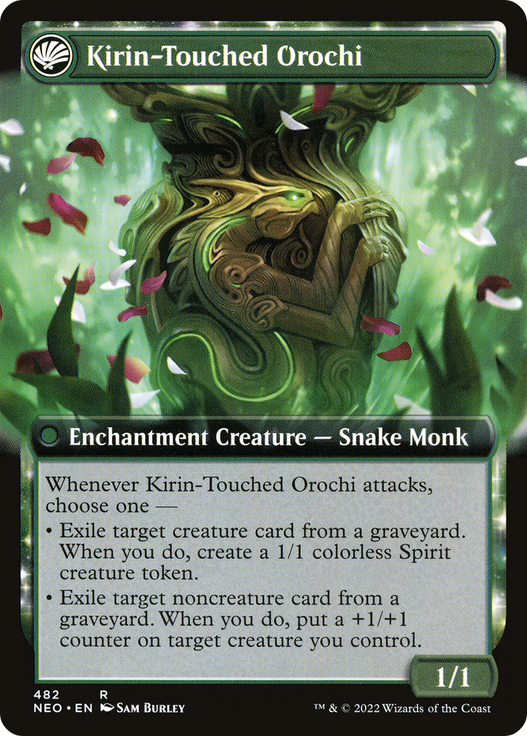 Teachings of the Kirin // Kirin-Touched Orochi (NEO-482) [Kamigawa: Neon Dynasty] (Extended Art) Foil MTG Single Wizards of the Coast