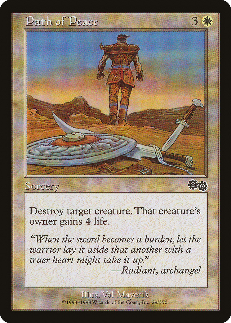Path of Peace (USG-029) [Urza's Saga] MTG Single Wizards of the Coast