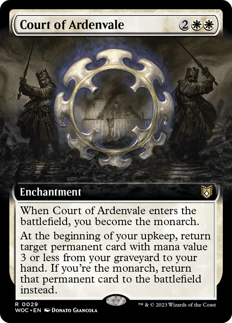Court of Ardenvale (WOC-029) [Wilds of Eldraine Commander] (Extended Art) Foil MTG Single Wizards of the Coast