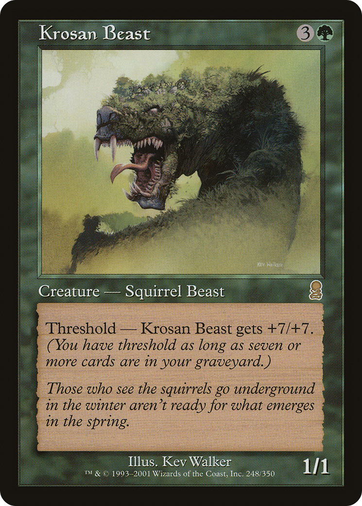 Krosan Beast (ODY-248) [Odyssey] Foil MTG Single Wizards of the Coast