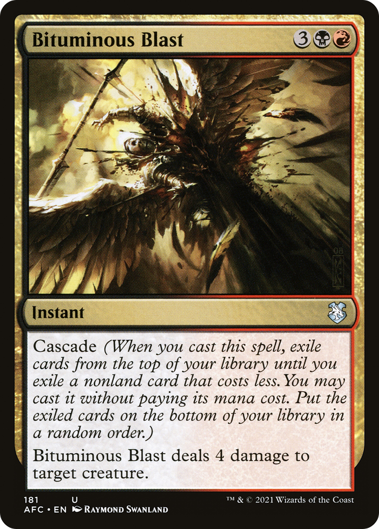 Bituminous Blast (AFC-181) [Forgotten Realms Commander] MTG Single Wizards of the Coast