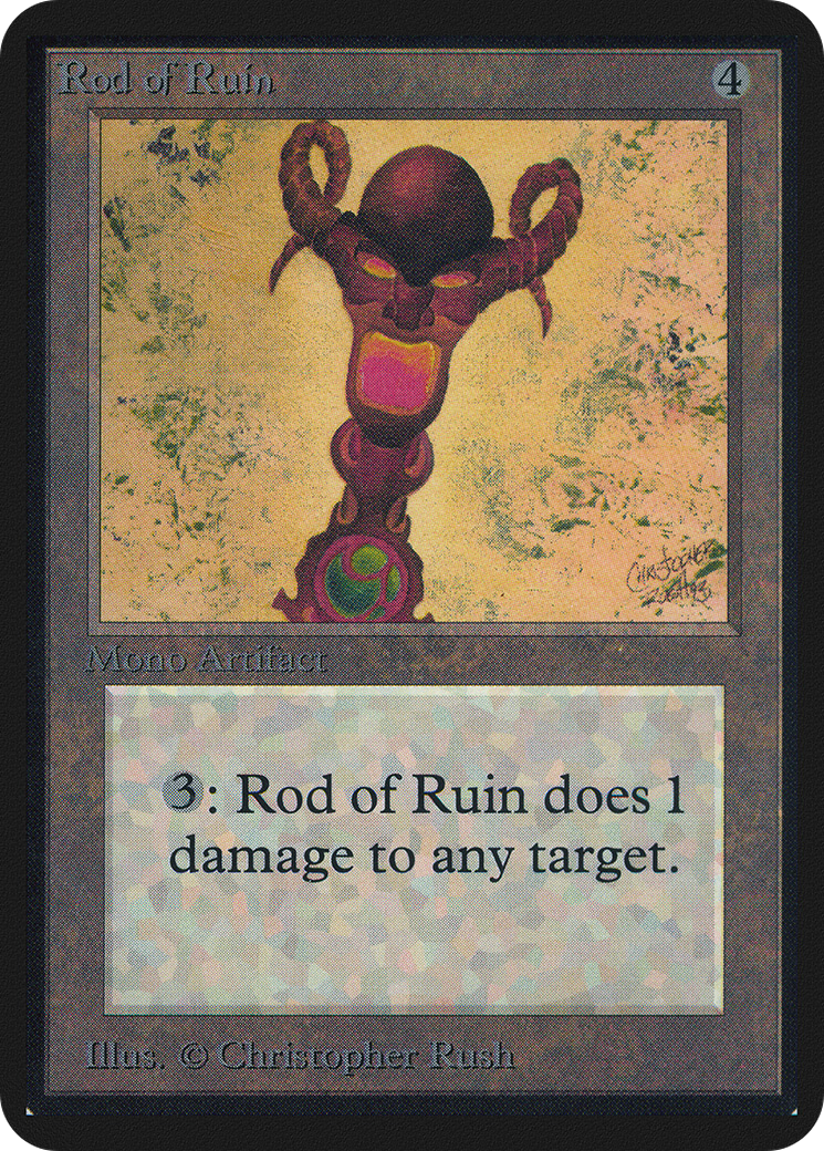 Rod of Ruin (LEA-268) [Oldschool] Limited Edition Alpha MTG Single Wizards of the Coast