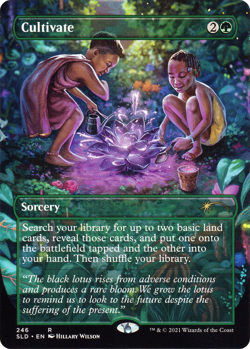 Cultivate (SLD-246) [Secret Lair] Drop (Borderless) Foil MTG Single Wizards of the Coast