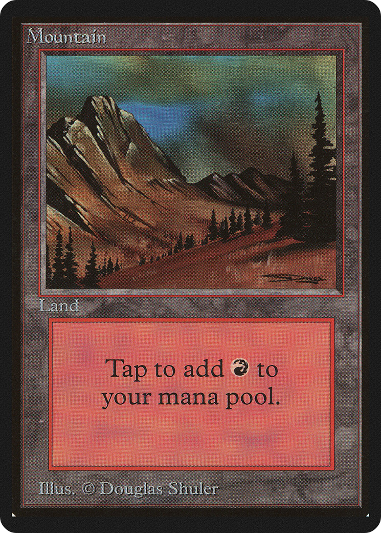 Mountain (LEB-299) [Oldschool] Limited Edition Beta MTG Single Wizards of the Coast