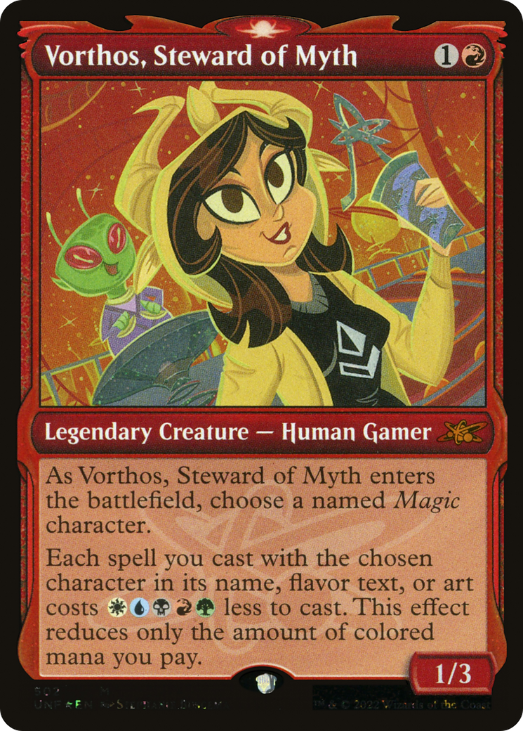 Vorthos, Steward of Myth (Galaxy Foil) (UNF-502) [Unfinity] (Showcase) Foil MTG Single Wizards of the Coast