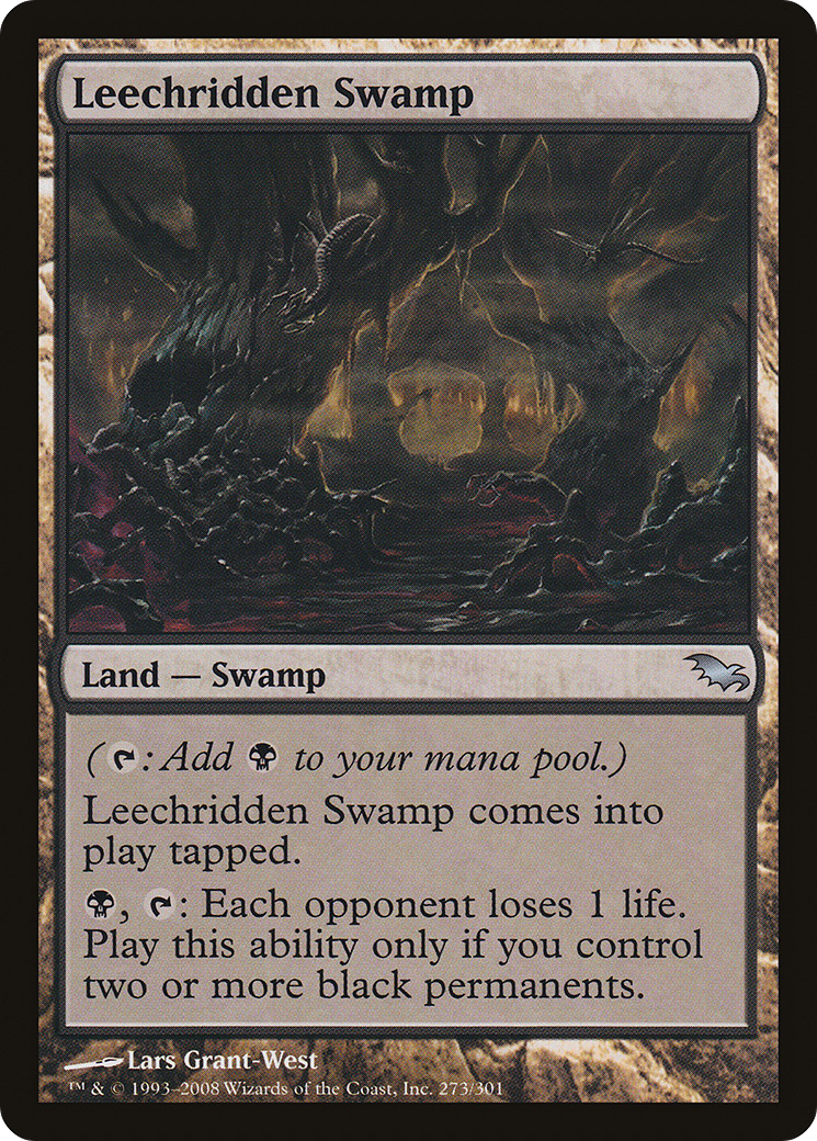 Leechridden Swamp (SHM-273) [Shadowmoor] MTG Single Wizards of the Coast