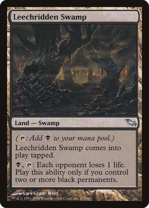 Leechridden Swamp (SHM-273) [Shadowmoor] MTG Single Wizards of the Coast