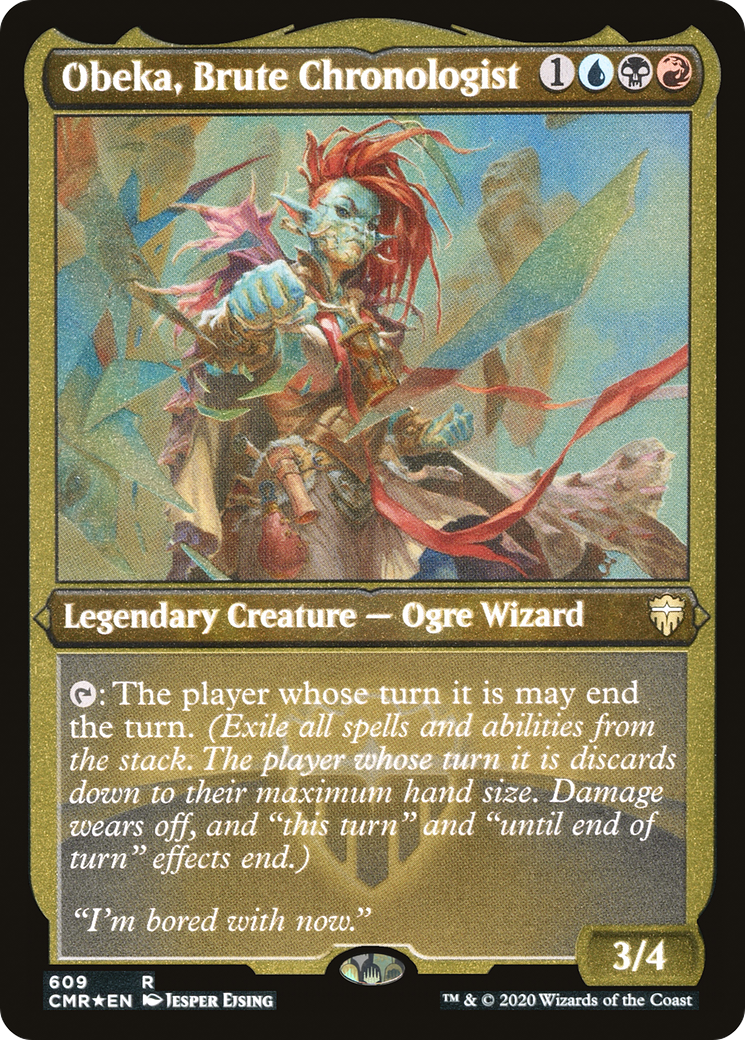 Obeka, Brute Chronologist (Foil Etched) (CMR-609) [Commander Legends] Foil MTG Single Wizards of the Coast