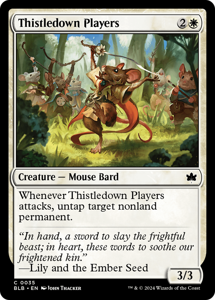Thistledown Players (BLB-035) [Bloomburrow] MTG Single Wizards of the Coast