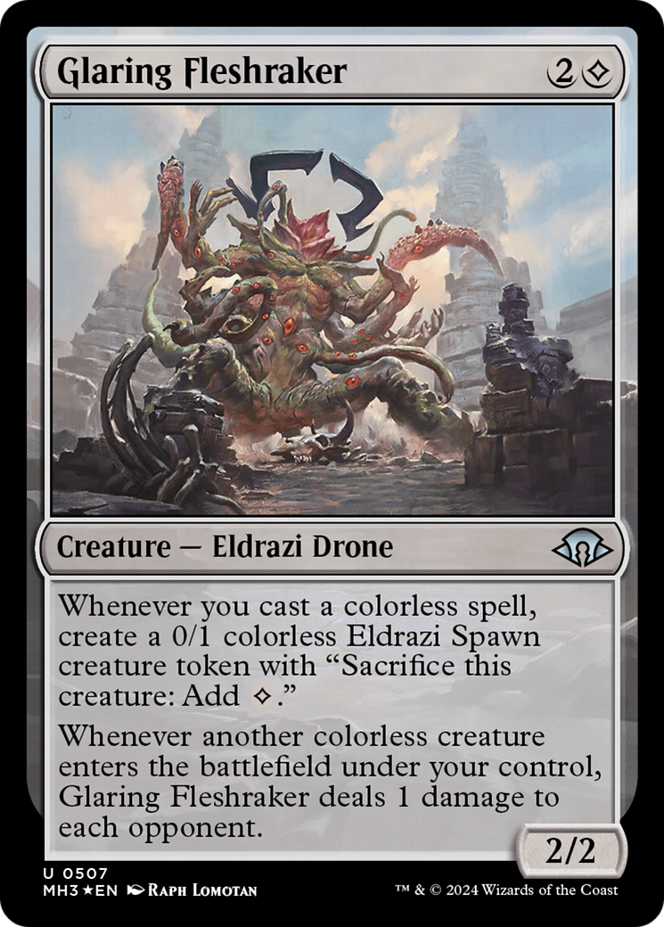 Glaring Fleshraker (Ripple Foil) (MH3-507) [Modern Horizons 3] Foil MTG Single Wizards of the Coast