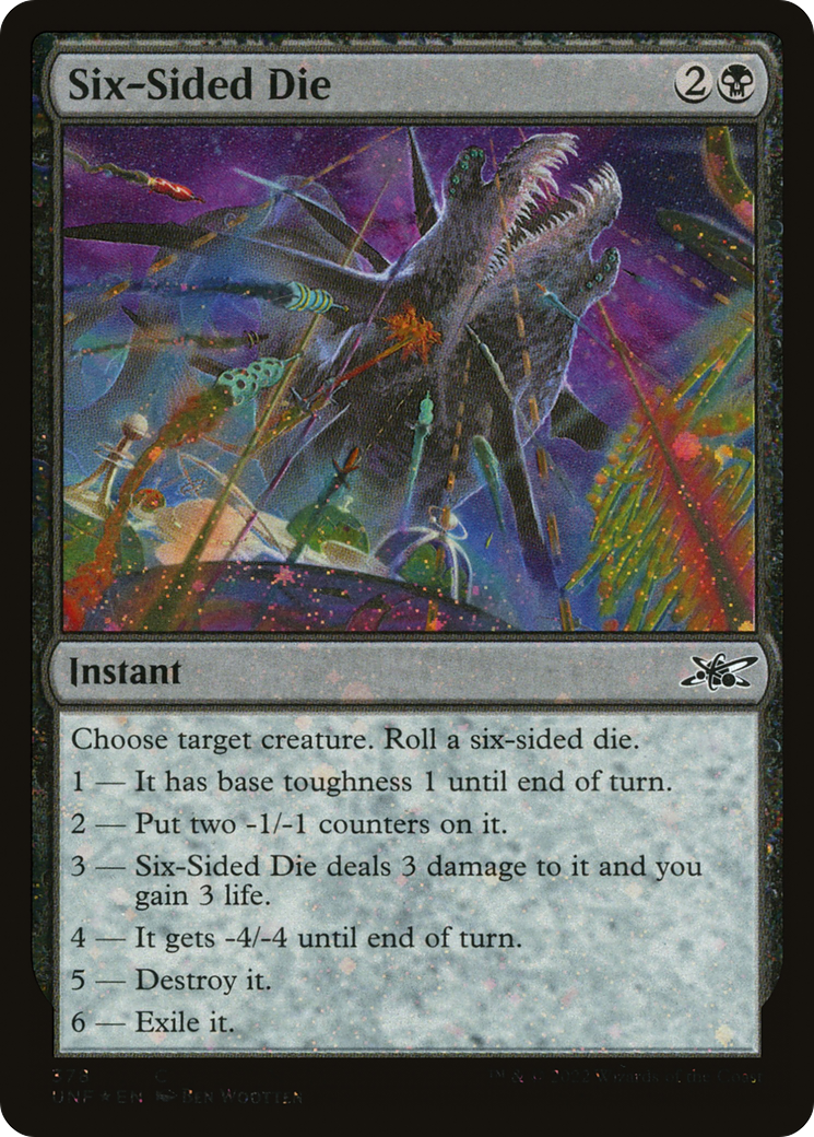 Six-Sided Die (Galaxy Foil) (UNF-378) [Unfinity] Foil MTG Single Wizards of the Coast