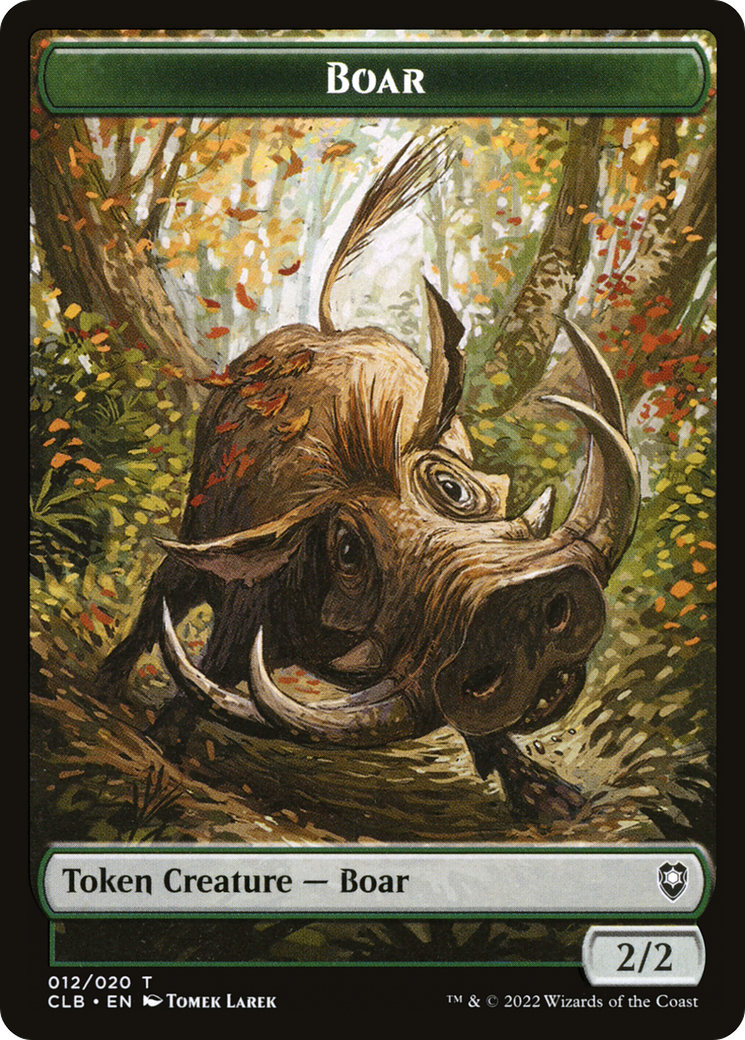 Boar Token (CLB-012) [Tokens] Battle for Baldur's Gate Tokens MTG Single Wizards of the Coast