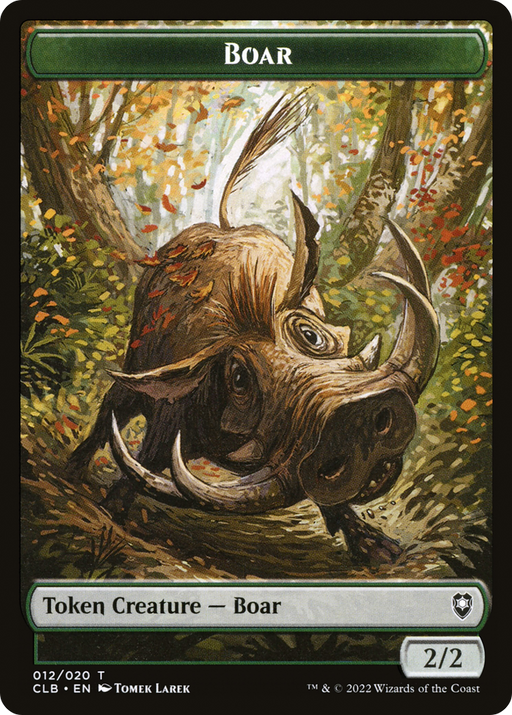 Boar Token (CLB-012) [Tokens] Battle for Baldur's Gate Tokens MTG Single Wizards of the Coast