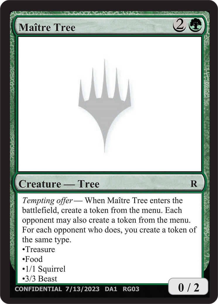 Maître Tree (UNK-RG03A) [Misc] Unknown Event MTG Single Wizards of the Coast