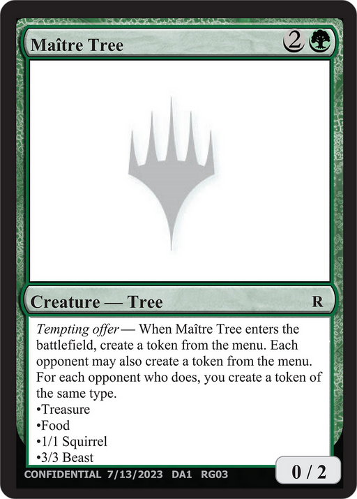 Maître Tree (UNK-RG03A) [Misc] Unknown Event MTG Single Wizards of the Coast