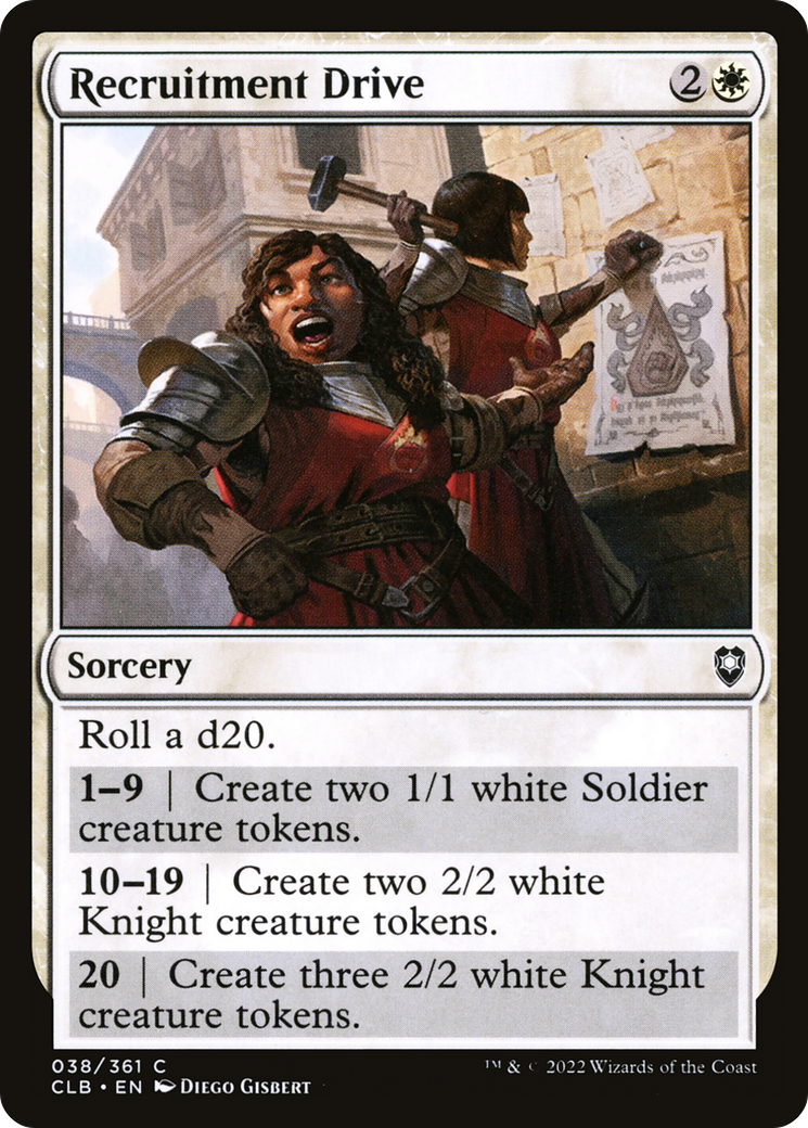 Recruitment Drive (CLB-038) [Commander Legends: Battle for Baldur's Gate] Foil MTG Single Wizards of the Coast