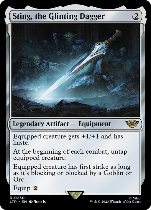 Sting, the Glinting Dagger (LTR-250) [The Lord of the Rings: Tales of Middle-earth] MTG Single Wizards of the Coast