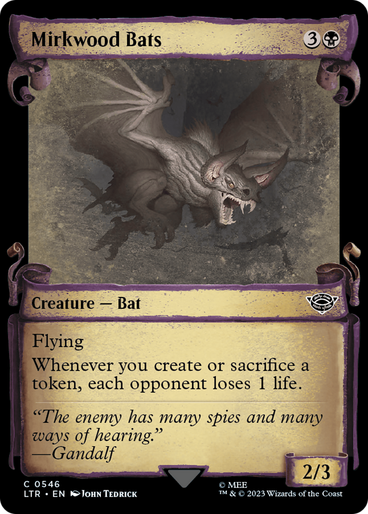 Mirkwood Bats (Showcase Scrolls) (LTR-546) [The Lord of the Rings: Tales of Middle-earth] (Showcase) Foil MTG Single Wizards of the Coast