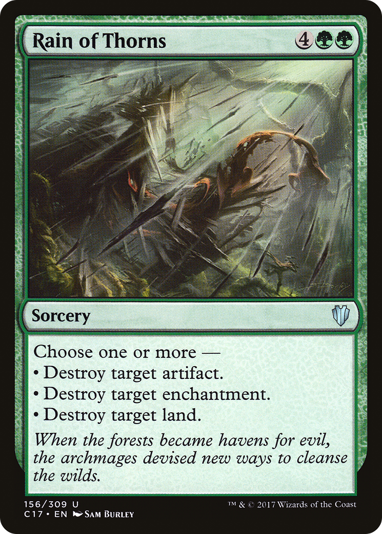 Rain of Thorns (C17-156) [Commander 2017] MTG Single Wizards of the Coast