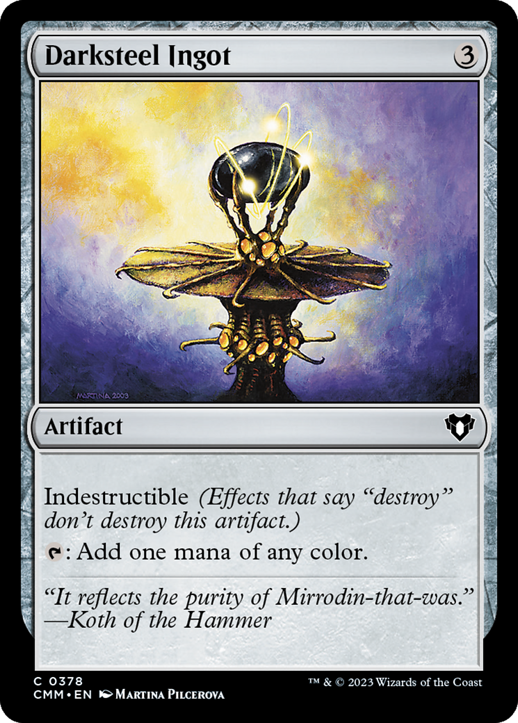Darksteel Ingot (CMM-378) [Commander Masters] MTG Single Wizards of the Coast