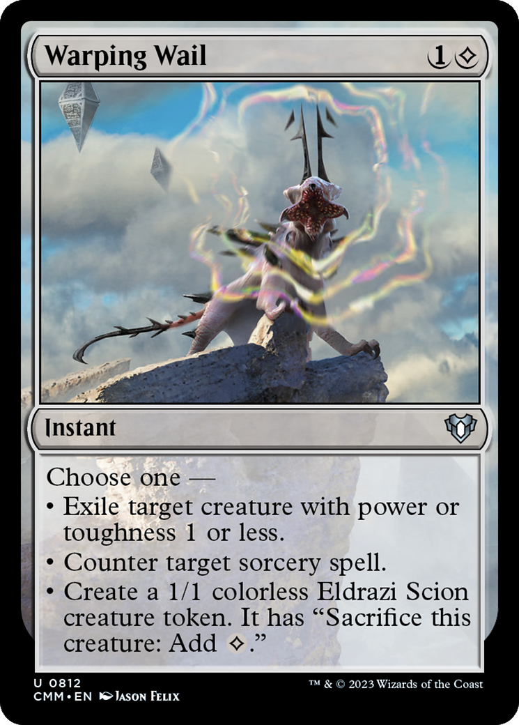 Warping Wail (CMM-812) [Commander Masters] MTG Single Wizards of the Coast