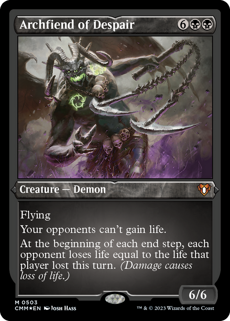 Archfiend of Despair (CMM-503) [Commander Masters] Etched Foil MTG Single Wizards of the Coast