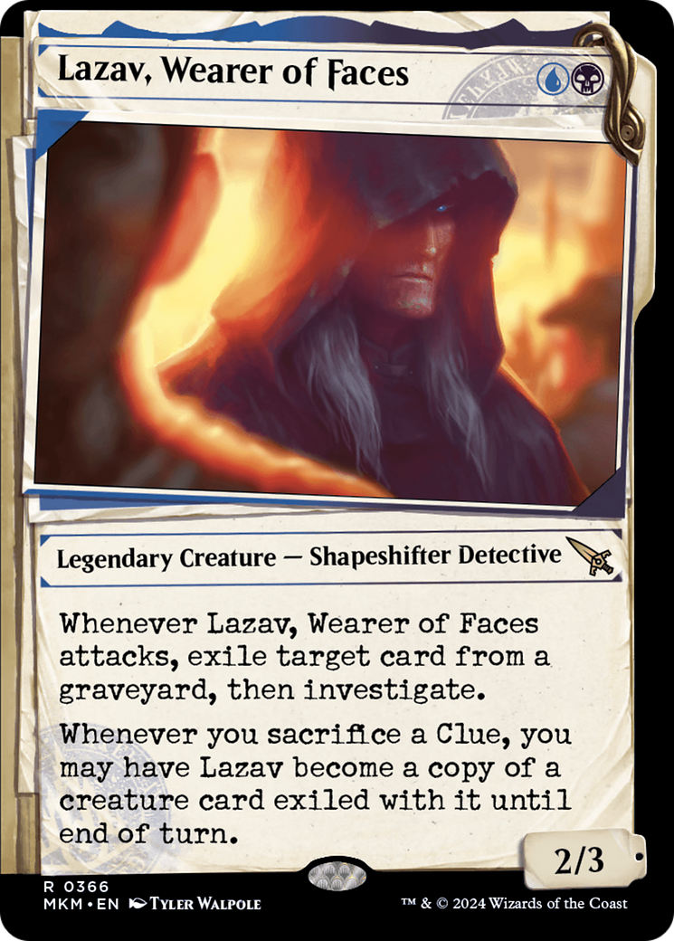 Lazav, Wearer of Faces (0366) (MKM-366) [Murders at Karlov Manor] (Showcase) Foil MTG Single Murders at Karlov Manor