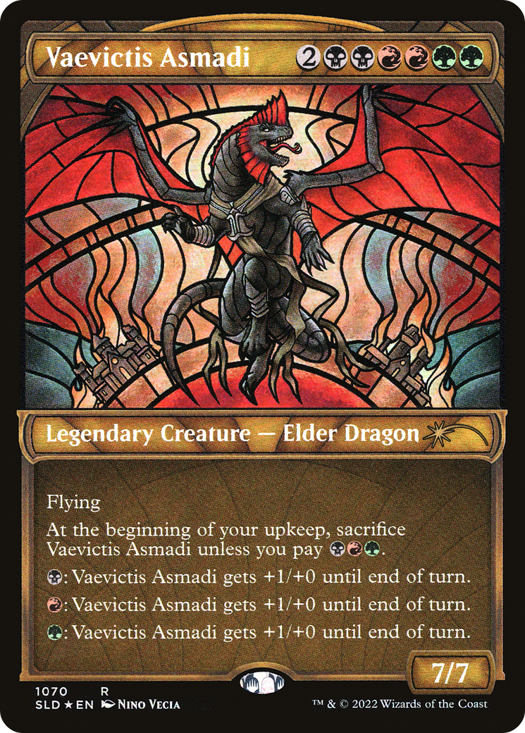 Vaevictis Asmadi (Stained Glass) (Textured Foil) (SLD-1070) [Secret Lair] Drop (Showcase) Foil MTG Single Wizards of the Coast