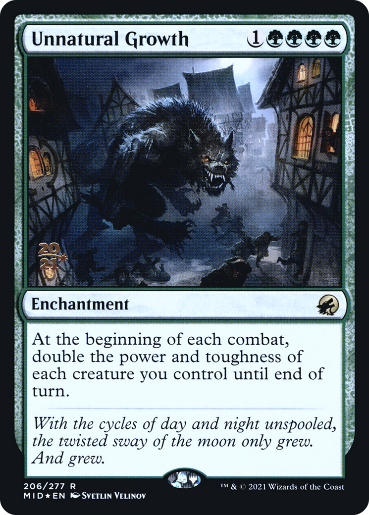 Unnatural Growth (PRE-206) [Innistrad: Midnight Hunt Promos] Foil MTG Single Wizards of the Coast