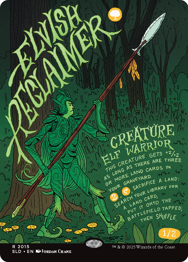 Elvish Reclaimer (SLD-2015) [Secret Lair] Drop (Borderless) Foil MTG Single Wizards of the Coast